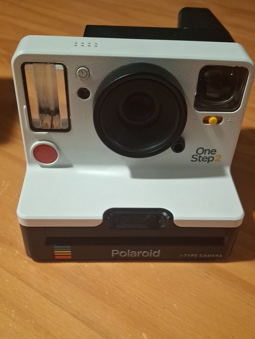 Polaroid OneStep2 Instant Camera in White with Black and Red Accents